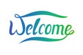 The word Welcome for your design. Vector banner with transition Royalty Free Stock Photo
