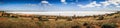 Panoramic view on the salt Lake hart, Woomera, South Australia, Australia Royalty Free Stock Photo