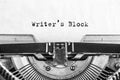 Writers Block typed words on a Vintag e Typewriter Royalty Free Stock Photo