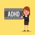 Word writing text Adhd. Business concept for Mental health disorder of children Hyperactive Trouble paying attention