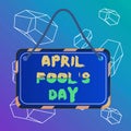 Word writing text April Fool S Day. Business concept for Practical jokes humor pranks Celebration funny foolish Board Royalty Free Stock Photo