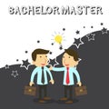 Word writing text Bachelor Master. Business concept for An advanced degree completed after bachelor s is degree Two