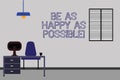 Word writing text Be As Happy As Possible. Business concept for Stay motivated inspired happiness all the time Work Space