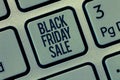 Word writing text Black Friday Sale. Business concept for Shopping Day Start of the Christmas Shopping Season