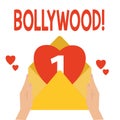 Word writing text Bollywood. Business concept for Indian popular film movies industry Mumbai Cinematography