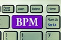 Word writing text Bpm. Business concept for Discipline of improving a business process Executing improvements