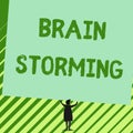 Word writing text Brain Storming. Business concept for Stimulating creative thinking Developing new ideas Discussion Man