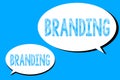 Word writing text Branding. Business concept for Assign brand name to something Business marketing strategy Royalty Free Stock Photo