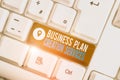 Word writing text Business Plan Creation Services. Business concept for paying for professional to create strategy White Royalty Free Stock Photo