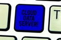 Word writing text Cloud Data Server. Business concept for built hosted through computing platformInternet internet Royalty Free Stock Photo