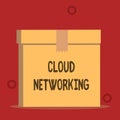 Word writing text Cloud Networking. Business concept for is term describing access of networking resources Close up