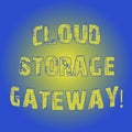 Word writing text Cloud Storage Gateway. Business concept for Server which resides at the customer premises Light Royalty Free Stock Photo