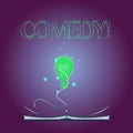 Word writing text Comedy. Business concept for Professional entertainment Jokes Sketches Make audience laugh Humour Royalty Free Stock Photo