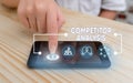 Word writing text Competitor Analysis. Business concept for assessment of the strengths and weaknesses of rival firm. Royalty Free Stock Photo
