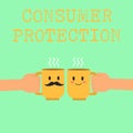 Word writing text Consumer Protection. Business concept for Fair Trade Laws to ensure Consumers Rights Protection