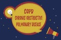 Word writing text Copd Chronic Obstructive Pulmonary Disease. Business concept for Lung disease Difficulty to breath