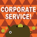 Word writing text Corporate Service. Business concept for activities combine enterprise needed support services Colorful