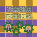 Word writing text Corrosion Technician. Business concept for installation and maintaining corrosion control systems Two Royalty Free Stock Photo