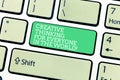 Word writing text Creative Thinking For Everyone In The World. Business concept for Spread creativity to others Keyboard