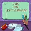 Word writing text Cure For Leptospirosis. Business concept for Treating the contagious disease by taking antibiotics Mounted Blank