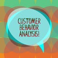 Word writing text Customer Behavior Analysis. Business concept for buying behaviour of consumers who use goods Blank