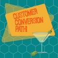 Word writing text Customer Conversion Path. Business concept for steps that user went through over the website Filled