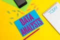 Word writing text Data Analysts. Business concept for Programmer Design and Create Report Identifies patterns Blank Royalty Free Stock Photo