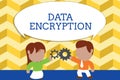 Word writing text Data Encryption. Business concept for Symmetrickey algorithm for the encrypting electronic data Royalty Free Stock Photo
