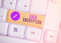 Word writing text Data Encryption. Business concept for Symmetrickey algorithm for the encrypting electronic data