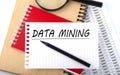 Word writing text Data mining . Business concept on the table chart Royalty Free Stock Photo