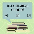 Word writing text Data Sharing Cloud. Business concept for using internet technologies to share files between users Royalty Free Stock Photo