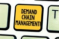 Word writing text Deanalysisd Chain Management. Business concept for Relationships between suppliers and customers