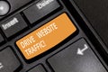 Word writing text Drive Website Traffic. Business concept for Increase the number of visitors to business website
