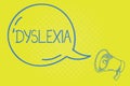 Word writing text Dyslexia. Business concept for Disorders that involve difficulty in learning to read and improve