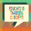 Word writing text Education Training Concept. Business concept for act of inculcating specific skills in a demonstrating Royalty Free Stock Photo