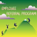 Word writing text Employee Referral Program. Business concept for internal recruitment method employed by organizations