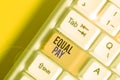 Word writing text Equal Pay. Business concept for Rights that individuals in the same workplace be given equal pay White pc Royalty Free Stock Photo