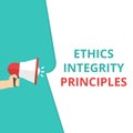 Word writing text Ethics Integrity Principles Royalty Free Stock Photo