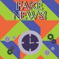 Word writing text Fake News. Business concept for false stories that appear to spread on internet using other media Time Royalty Free Stock Photo