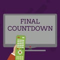 Word writing text Final Countdown. Business concept for Last moment of any work having no posibility of discusion Hand
