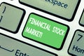Word writing text Financial Stock Market. Business concept for showing trade financial securities and derivatives