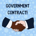 Word writing text Government Contract. Business concept for Agreement Process to sell Services to the Administration