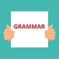 Word writing text Grammar Royalty Free Stock Photo