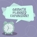 Word writing text Growth Planned Expansion. Business concept for exposing the business to a wider customers Blank