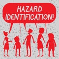 Word writing text Hazard Identification. Business concept for process used to identify hazards in the workplace