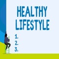 Word writing text Healthy Lifestyle. Business concept for Live Healthy Engage in physical activity and exercise Back Royalty Free Stock Photo