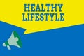 Word writing text Healthy Lifestyle. Business concept for Live Healthy Engage in physical activity and exercise Megaphone