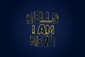 Word writing text Hello I Am New. Business concept for Introducing yourself to unknown showing newbie in the team Blank Royalty Free Stock Photo