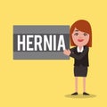 Word writing text Hernia. Business concept for Abnormal exit of tissue or an organ through the wall of the cavity