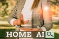 Word writing text Home Ai. Business concept for home solution that enables automating the bulk of electronic Outdoor
